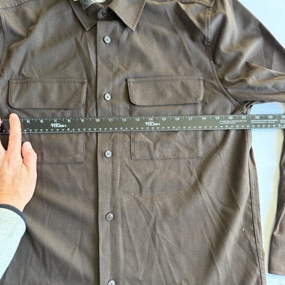 Madewell Easy Long-Sleeve Shirt • size medium • NWT • NR744 • Dark Brown - Picture 8 of 13